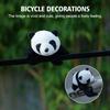 Motorcycle Handlebar Ornaments Stuffed Plush Animal Cute Panda Pendant For Bike Bicycle Motorcycle Handle Decoration Ornaments