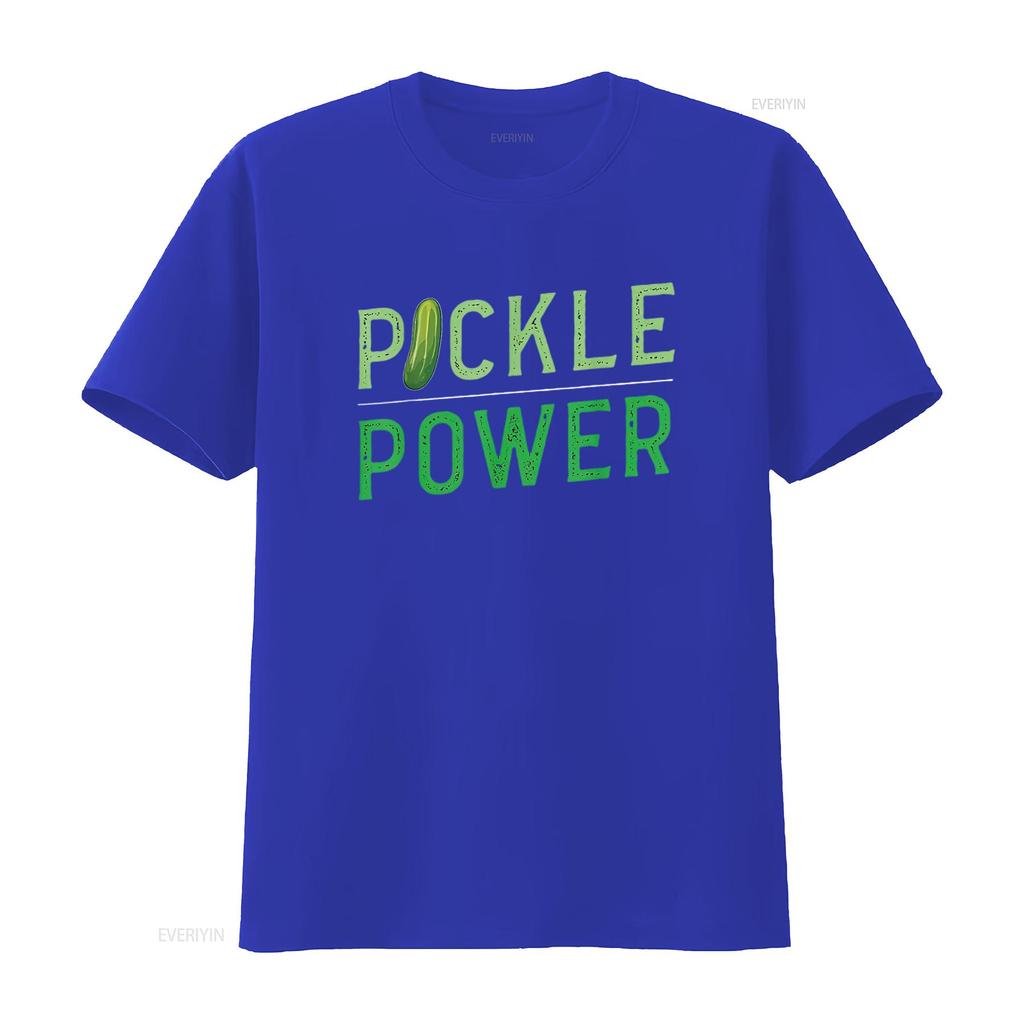 Heren Pickle Powers Groente Energiebron Gezond Leven T-shirt Zwart 4XL vintage Gewassen Zacht homme Stijlvol Unisex