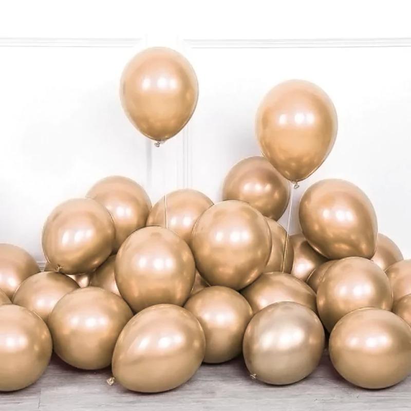 Latex Balloons with Metallic Chrome Finish for Wedding Decorations Birthday Parties Baby Shower Events and Festive Celebrations