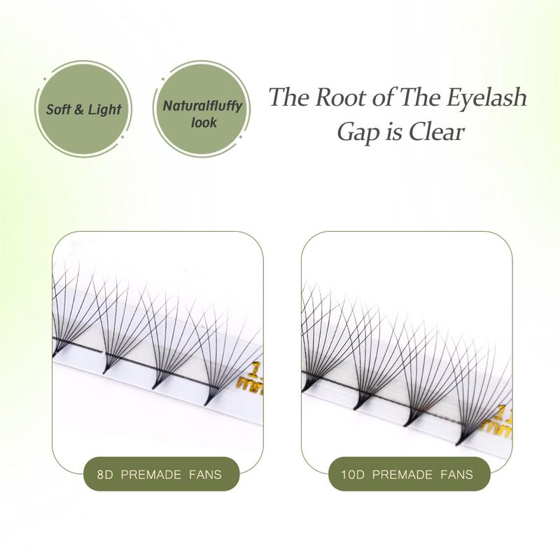 Premade Fans Lash Extensions Sharp Narrow Base Thin Pointy Stem 5D 6D 8D 10D 12D 14D 30D 40D Super Fans Premade Ready Fan Lashes