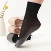 10Pairs Breathable Anti Slip Short Socks Solid Color Silk Hosiery Ultra Thin Socks  Everyday Wear