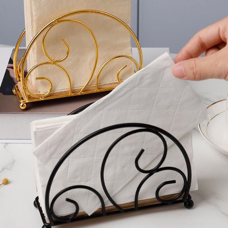 Nordic Cloud-Shaped Napkin Holder 3D Wrought Iron Hollow-Out Tissue Stand for Hotel Restaurant Decor
