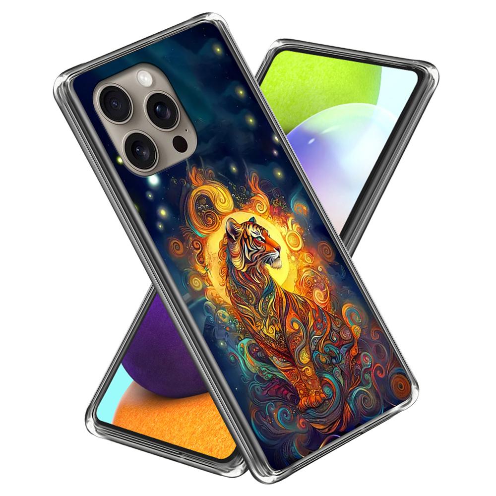 For iPhone 16 Pro Max Case IMD Pattern Printing TPU Shockproof Phone Cover