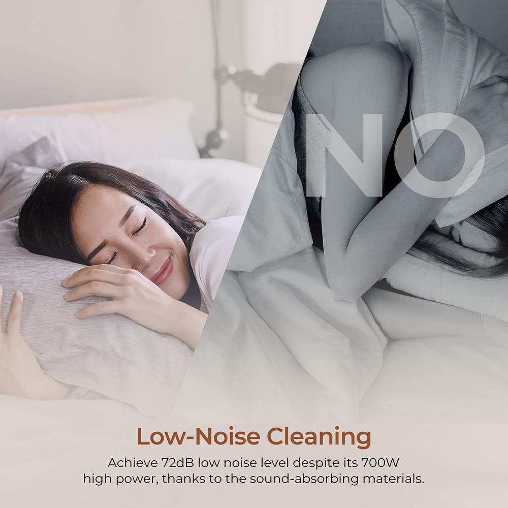 JIGOO T600 Mite Vacuum Cleaner with UV Light & Hot Air [700W/15kPa] - 99.9% Allergen Removal, for Mattresses/Sofas/Carpets