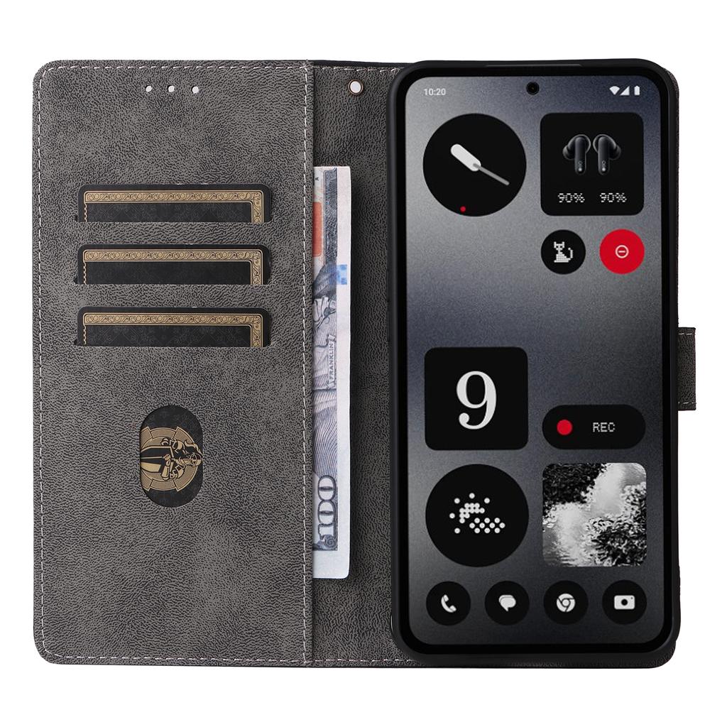 Dla Nothing CMF Phone 1 Skórzane Etui Portfel Blokujący RFID Pokrowiec na Telefon