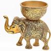 Messing Olifant Kom Etnisch Ontwerp Pot Voor Huisdecoratie Zwevende Bloemen Kaarslampen Tempel Kamer Traditionele Diwali Decoratie Cadeau,