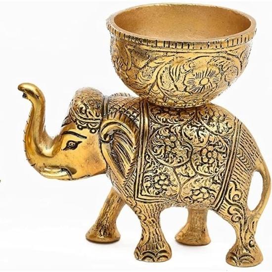 Messing Olifant Kom Etnisch Ontwerp Pot Voor Huisdecoratie Zwevende Bloemen Kaarslampen Tempel Kamer Traditionele Diwali Decoratie Cadeau,