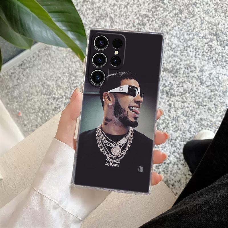 Anuel AA Real Hasta La Muerte Rapper Clear Case For Samsung Galaxy S26 S25 S24 S23 Ultra S20 S21 FE S22 Plus S26 5G Phone Cover
