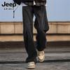 JEEP SPIRIT Men's Wide-Leg Straight Denim Jeans