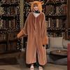 Versatile Pajama Cloak Halloween Wearable Blanket Hoodie, Cozy Hooded Highland Cow Cape, Soft Plush Sloth Black Cat for Women Home Loungewear