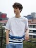 FILOBISKNOT Needle Punch Knit Stripe T-Shirt_White