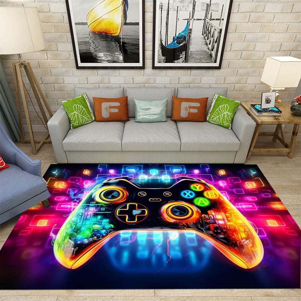 Herní koberec do pokoje pro chlapce Herní koberec s ovladačem Designový koberec do herny Dekor do ložnice Protiskluzová podložka do pračky