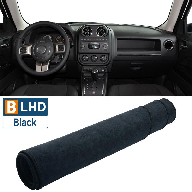 

Для Jeep Patriot 2007-2009 2010 2011 2012 2013 2014 2015 2016 Чехол на приборную панель автомобиля, защищающий от света, коврики с защитой от ультрафиолета, нескользящие коврики чёрный