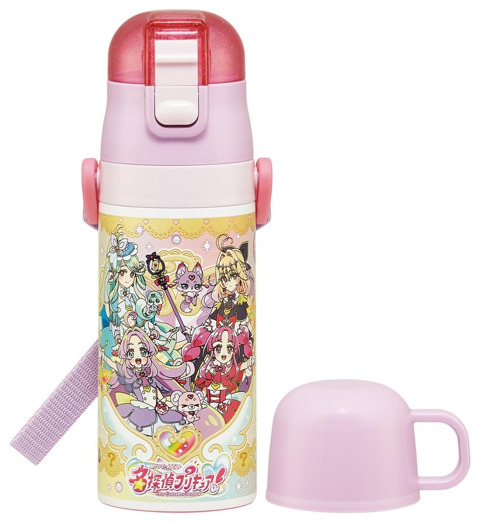 Skater Water Straw Drink Cup Drink Precure Series Stainless Small Capacity Sports Bottle Water Bottle Detective Kids' 2-Way Bottle (400ml) / (350ml)