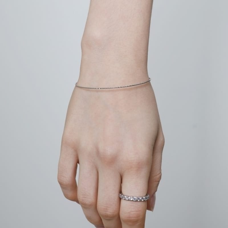 

ozel Silver925 Cutting Chain Moving Bracelet ES216B Pink Gold