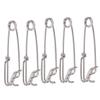 5PCS Long Line Clips Snap Swivel Sea Fishing Connectors Closed Eye Hanging Buckle Quick Pin Tool3.0cmx110MM