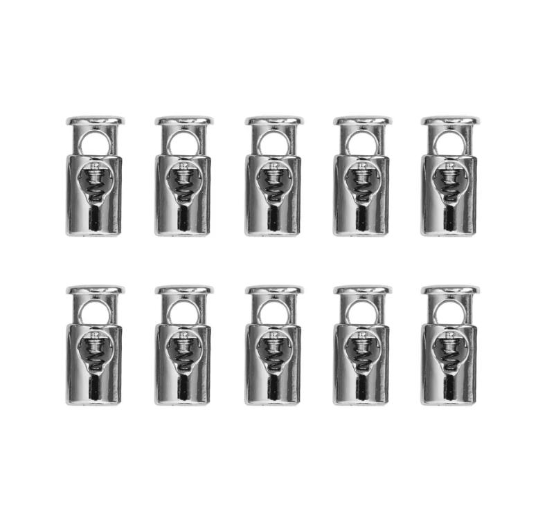 Single Hole Buckle Electroplated Adjustment Rope Buckle, Metal Spring Buckle 10pc