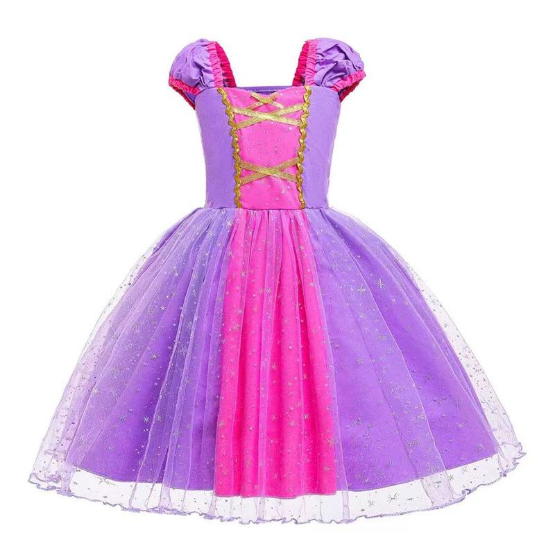 Princess Sofia Dress Long Gown Kids Costume Sleeveless Party Performance Dress for Girls