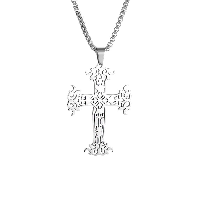 Męski Punkowy Najnowszy Krzyż Rycerz Świątynny Klasyczny Wisiorek Naszyjnik Męski Amulet Biżuteria