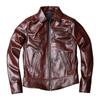 Handsome Dovetail Leather Jacket Pure First Layer Cowhide Oil Wax Leather Jacket Men's Handsome Slim Trendy Coat