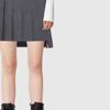 TB [Official Authentic] College Style Pleated Skirt, Women's Half Length Skirt, High Waist Slimming Versatile A-line Skirt