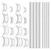 8-Piece Heart-Shaped TPU Ring Adjuster Set - Breathable, Transparent Inner Pads for Resizing