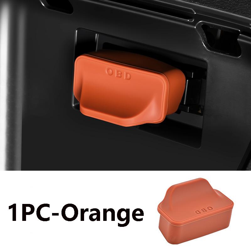 Housse anti-poussière pour port OBD de voiture en silicone avec poignée Manchon de protection Verrou de port OBD Capuchons Imperméable Anti-poussière Accessoires de voiture