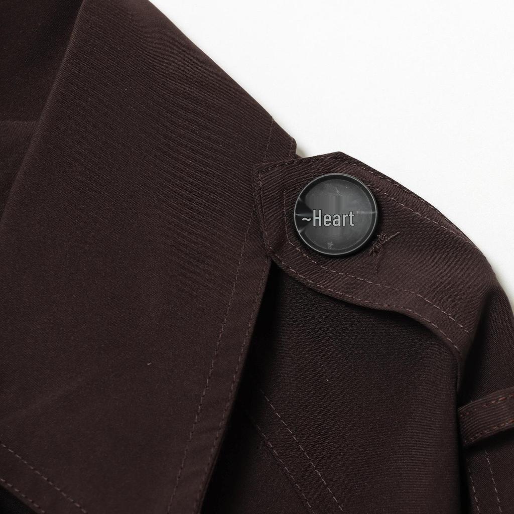2025 Autumn/Winter Women's Retro European/American Double-Breasted Short Trench Coat