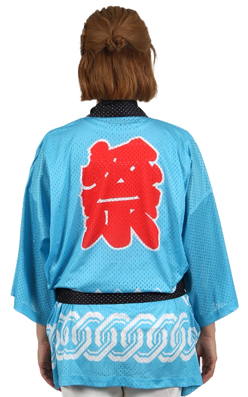 

[ПОТРЯСАЮЩЕЕ ВРЕМЯ] Хаппи для фестивалей, крутой, сетчатый материал, прохладный на ощупь, с поясным ремнем, размер унисекс, зарегистрированный дизайн, сувенир с мероприятия, подарок,