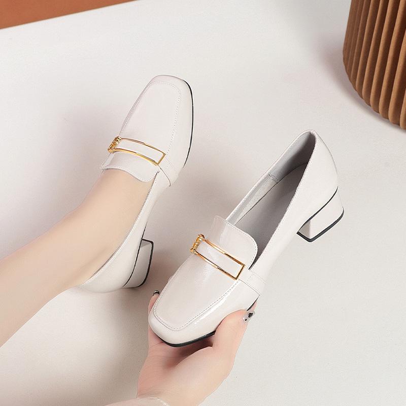 Spring Autumn Classic Pumps Shallow Shoes For Women Crystal High Heels With Heel Loafers Fashion Breathable Single Shoes