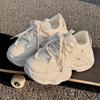 Thick-soled Heightening Daddy Shoes Women's Spring and Autumn Korean Version of The Fried Street Show Feet Small Casual Sports Shoes