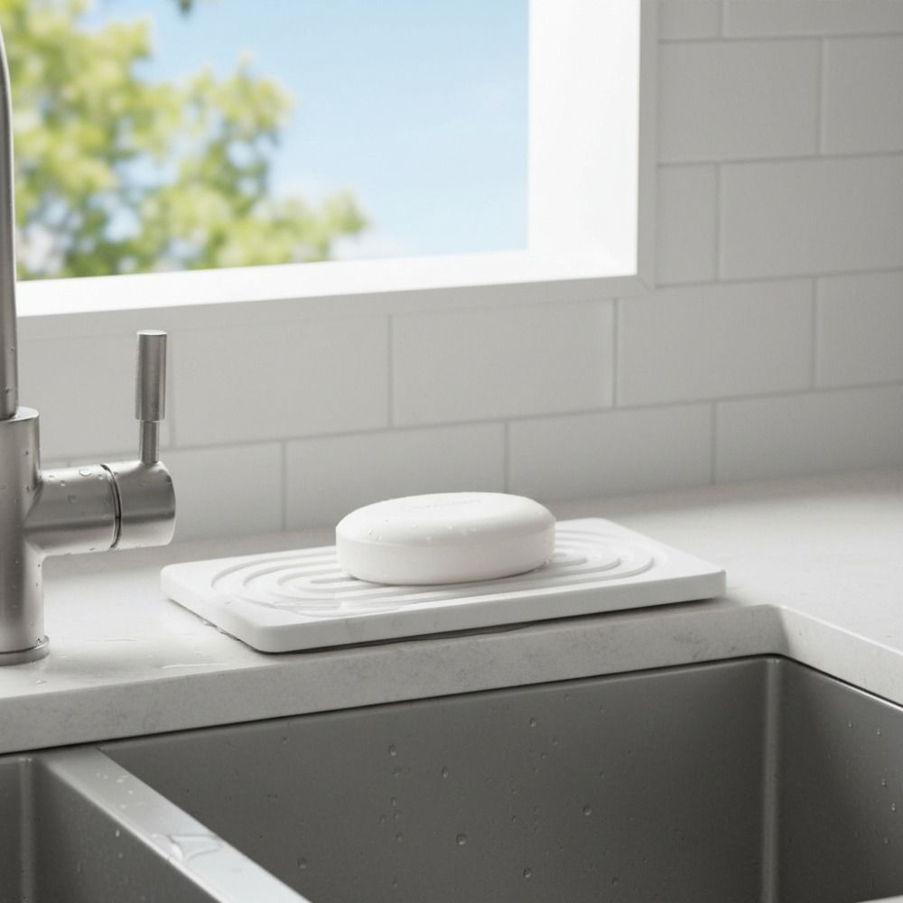 Plateau de salle de bain en terre de diatomées à séchage rapide 2 pièces Plateau absorbant l'humidité Plan de travail de cuisine