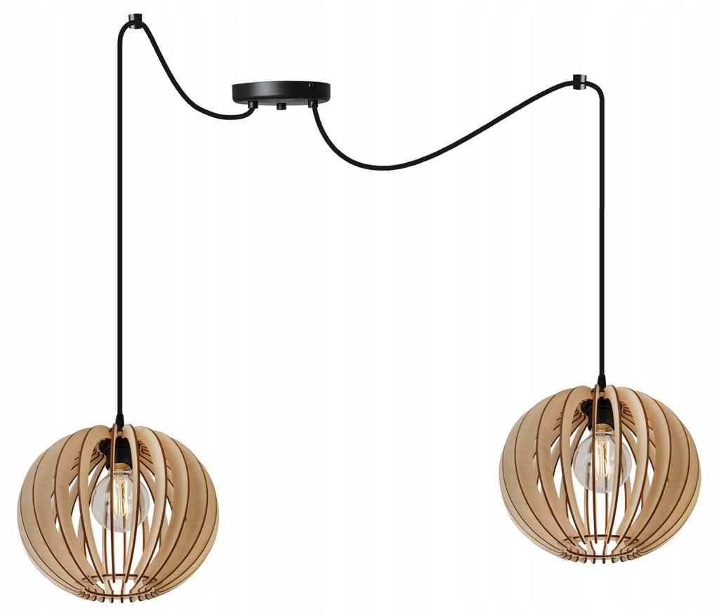 MODERN WOODEN LED CEILING HANGING LAMP