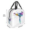 Karate Fighter Girl Insulated Lunch Bag for Women Children Portable Food Boxes Thermal Lunch Box Tote