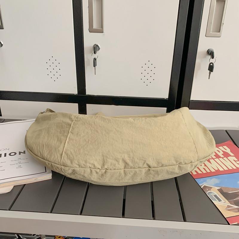 Nylon Bag Women's Bag New Versatile Dumpling Bag Light Large Capacity Shoulder Bag Moon Bag Messenger Bag