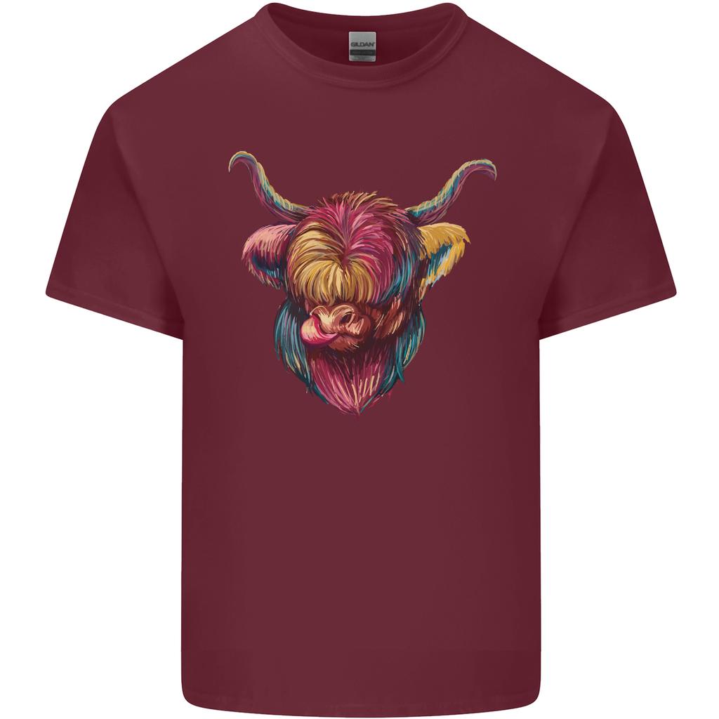 Colourful Highland Cow Unisexs Light Cotton TShirt