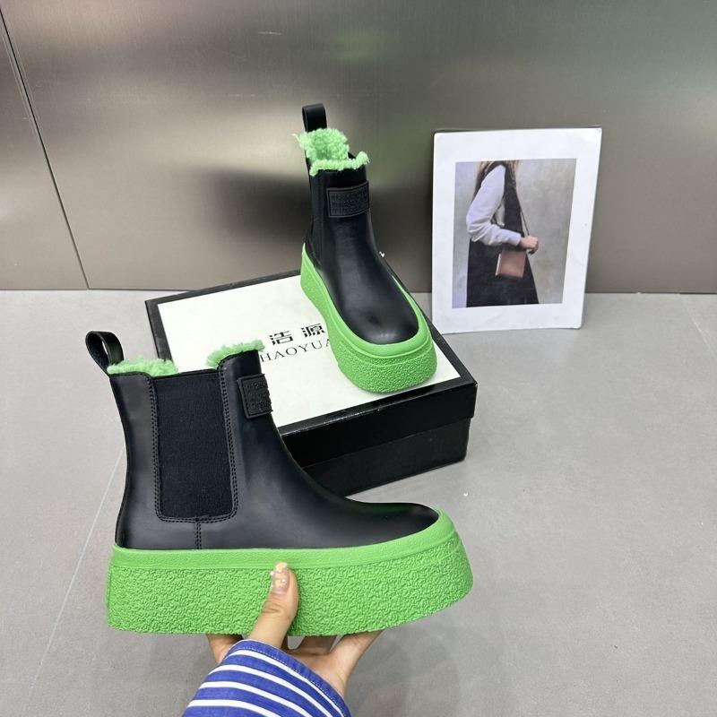 Mode Europäischen Amerikanischen Farbige Kamin frauen Stiefel 2024 Winter Neue Plüsch und Warme Dicken Sohlen Baumwolle Stiefel Plattform Zapatos Mujer