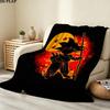 1PC Son Goku Patterned Flannel Blanket Suitable For All Seasons For Home Decor Warmth And Comfort Gifts Holiday Present