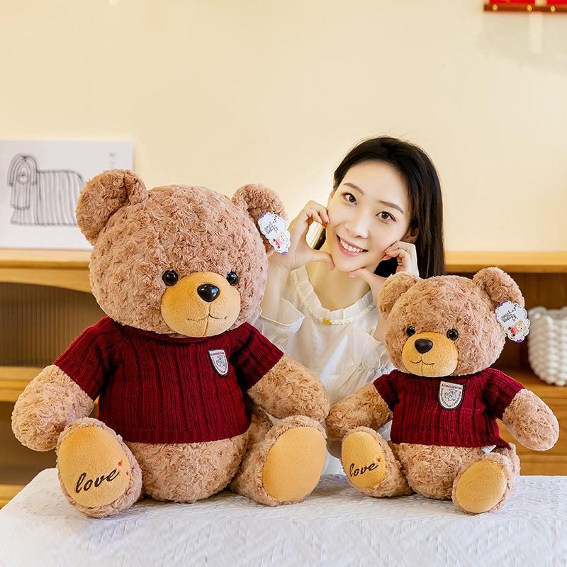 Sweater Teddy Bear Doll Plush Toy Bear Doll Doll Doll Pillow Birthday Gift for Girlfriend Valentine's Day
