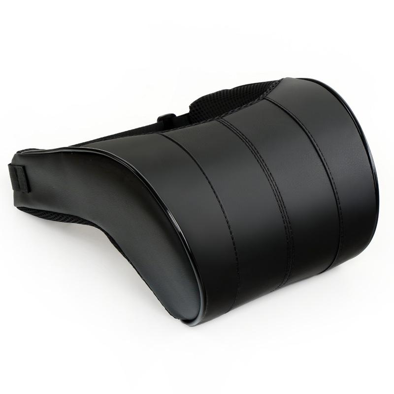Memory Foam Leather Neck & Lumbar Support Pillow for Car - All Season Protection