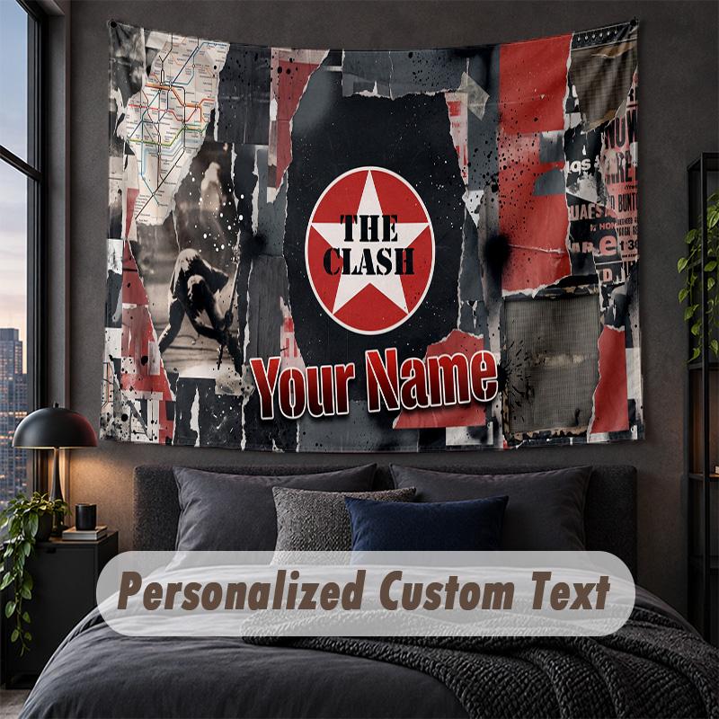 Custom Name Text Tapestry,The Cure Decorative Wall Hanging, Background Tapestry For Home Bedroom