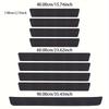9pcs Vehicle Door Sill Protector Set Rubber Carbon Fiber Vinyl Stickers, Easy To Install Durable Entry Guards for Car Threshold Protection