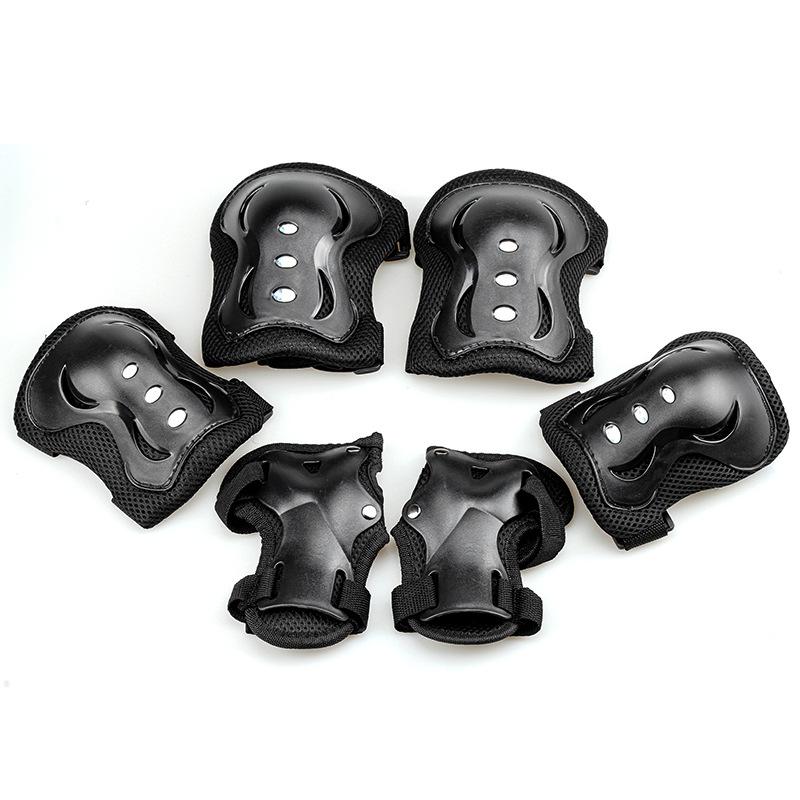 

Adult Thickened Butterfly Protector Roller Skating Shoes Skateboard Bicycle Roller Skating Six-piece Set Hand Pads Knee Elbow Pads Adult large чёрный