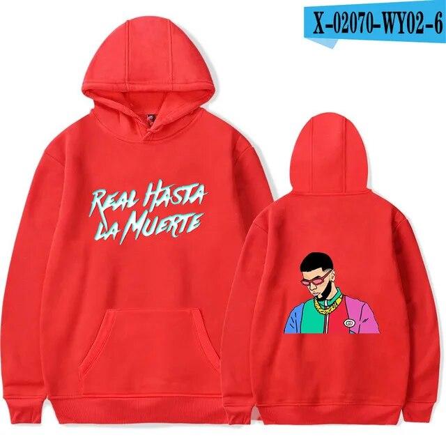 Anuel AA Printed Hoodies Sweatshirt Coat Real Hasta La Muerte casual Tracksuit Costume Unisex Women Clothing Anime Pullover Hoodie