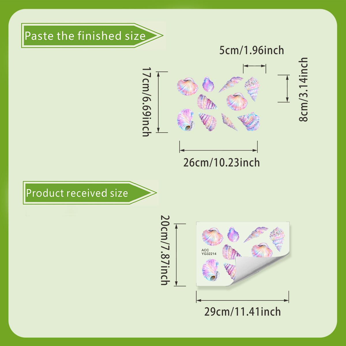 

Пастельные светящиеся наклейки на стену в виде ракушек, декоративные наклейки в стиле «Светлый океан» для детских комнат и спален 20*30 cm