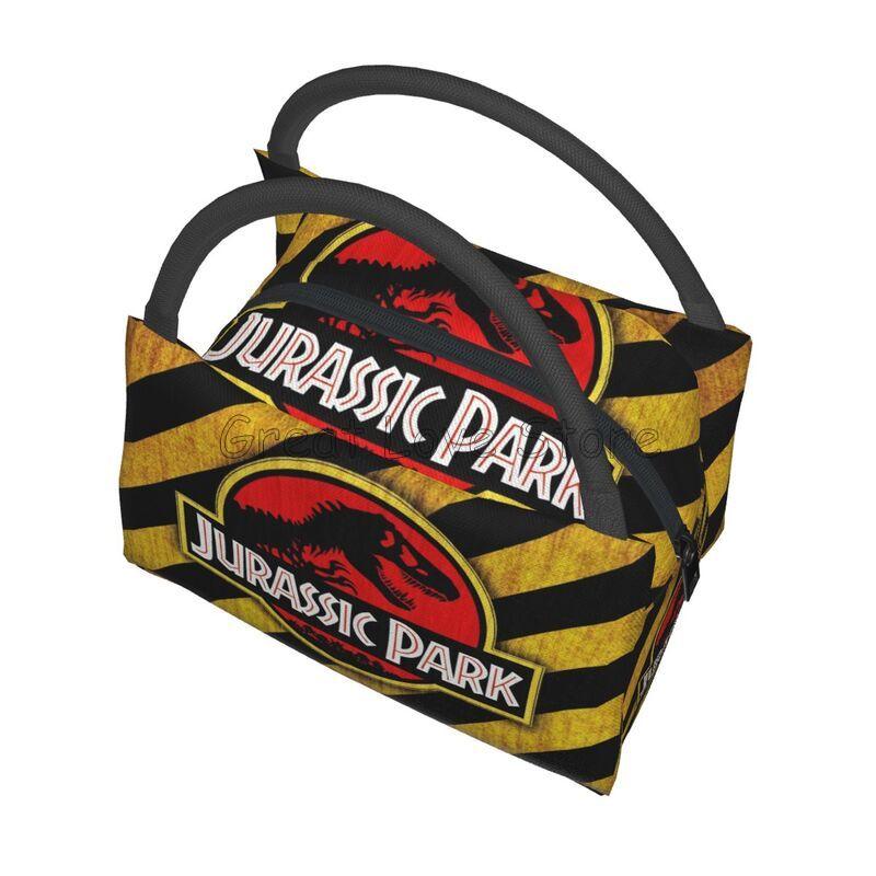 Jurassic Park Print Thermal Lunch Bag Unisex Portable Insulated Cooler Bento Tote Bag for Picnic Work Reusable Packed Lunch Box