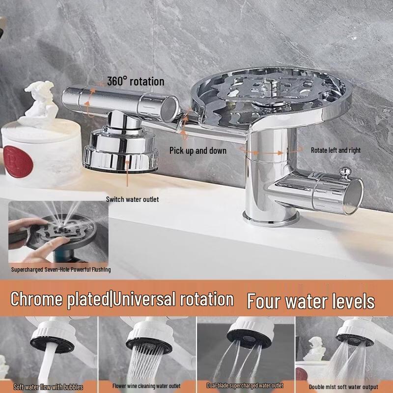 TLXT Stainless Steel Basin Cup Rinser Faucet