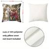 Cute Highland Cows and Goats Winter Pattern Cushion Covers Polyester pillowcase, sofa decorative cushion cov Headboard Pillow