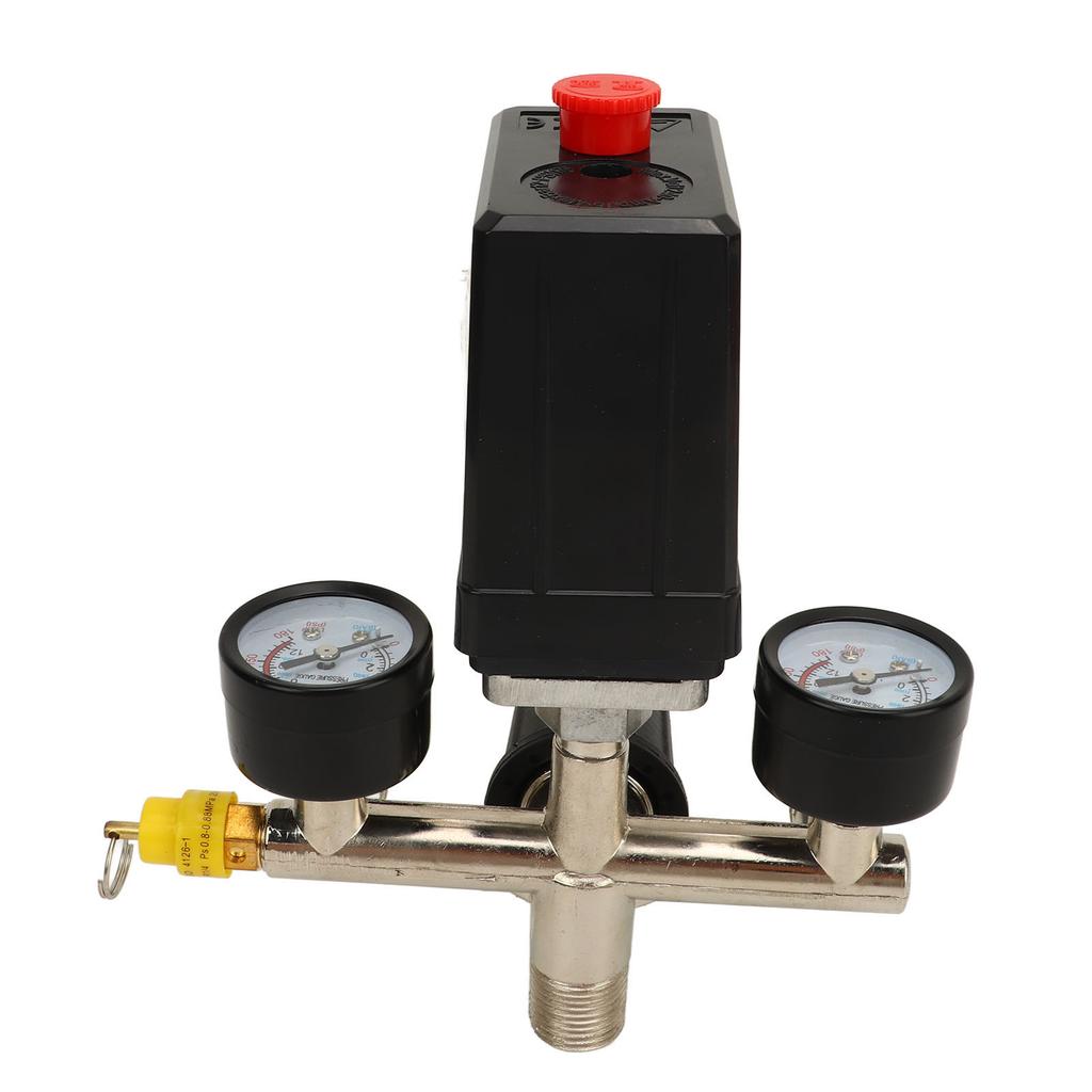 Air Compressor Pressure Switch 0 To 180PSI Precise Control Pressure Valve Regulator with Gauge
