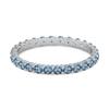 London Blue Topaz Eternity Band Ring - 925 Sterling Silver